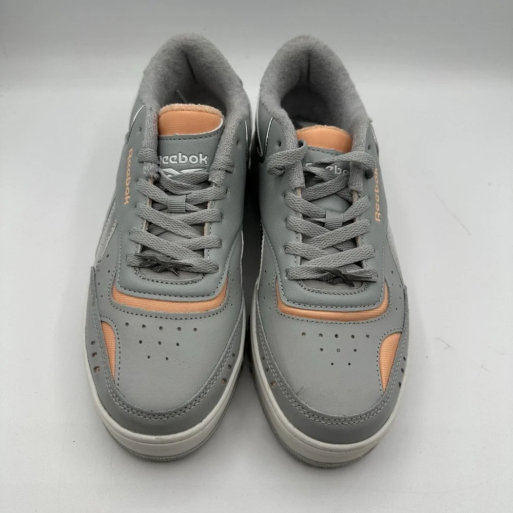 Reebok‎ Club C Double Shoes Womens 10 Blue Gray/Orange/Silver Platform Sneakers